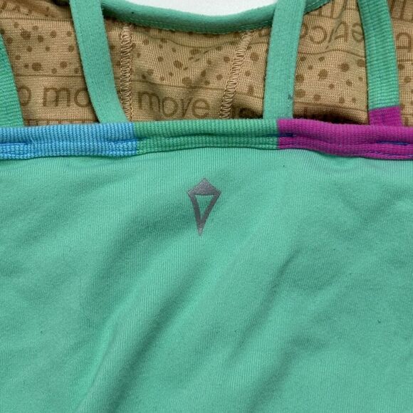 Ivivva Girls Sz 10 Lululemon Racerback Tank Top Blue/Green Pink Athletic Workout - Picture 8 of 9
